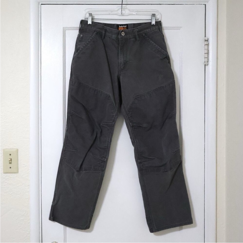 Timberland Pro Double Knees Utility Workwear Carpenter Gray Jeans 32x32